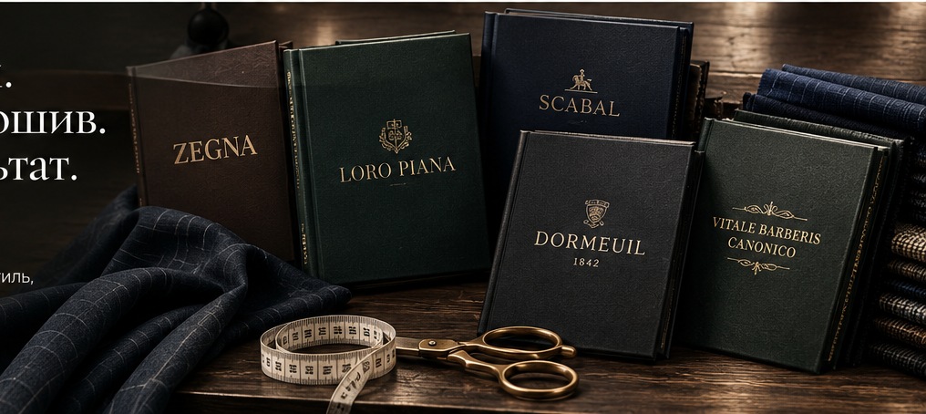 Каталоги премиальных тканей Zegna, Loro Piana, Scabal, Dormeuil и Vitale Barberis Canonico